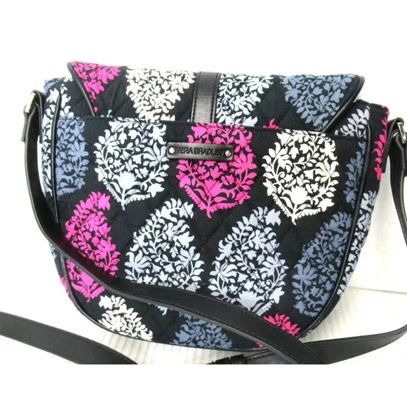 Vera Bradley Slim Saddle Crossbody Shoulder Bag Northern Lights Retired Print - Picture 2 of 4